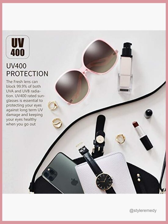 Oversized Square Cat Eye Hybrid Butterfly Fashion Sunglasses with UV400